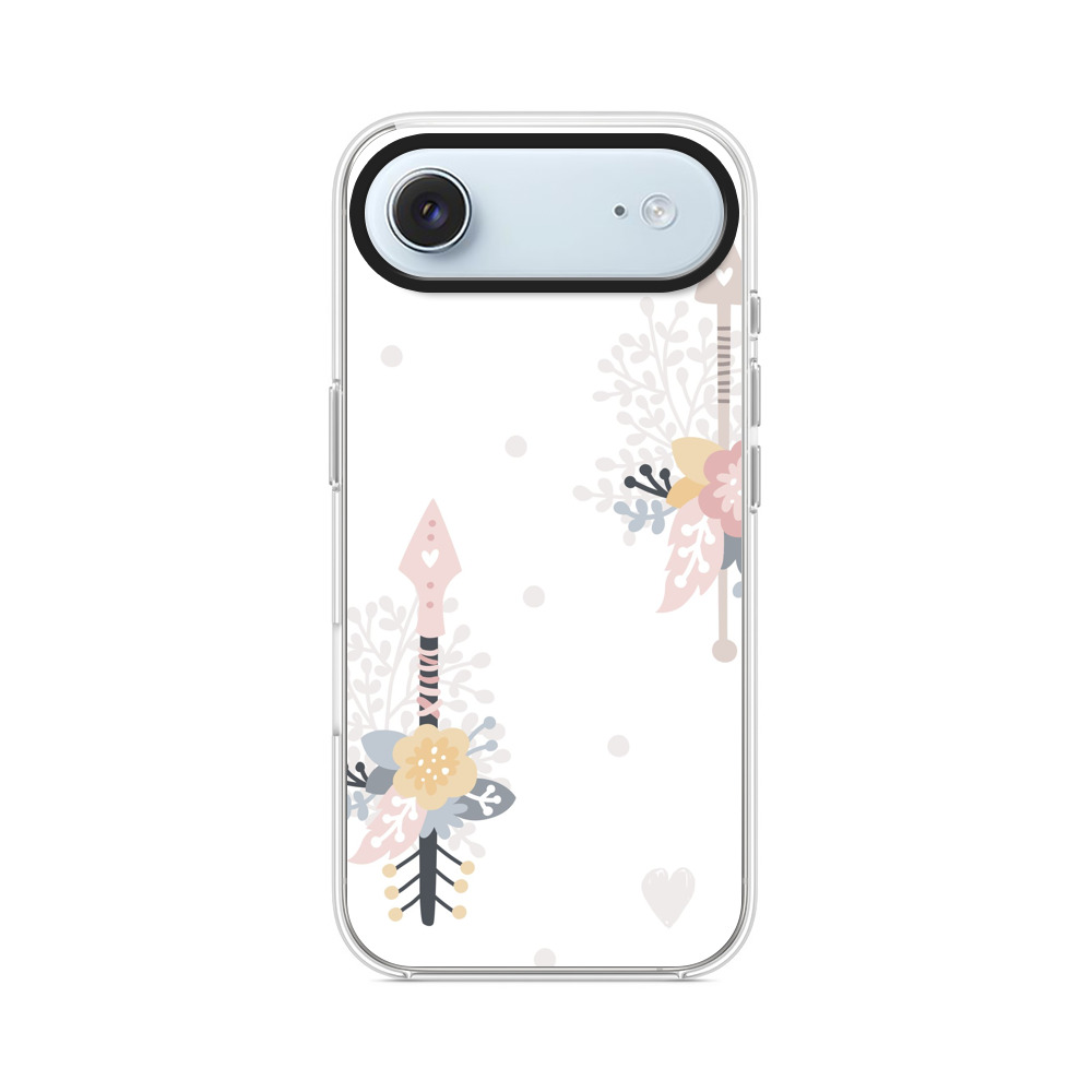 花と矢のパターン iPhone Airオリジナルケース