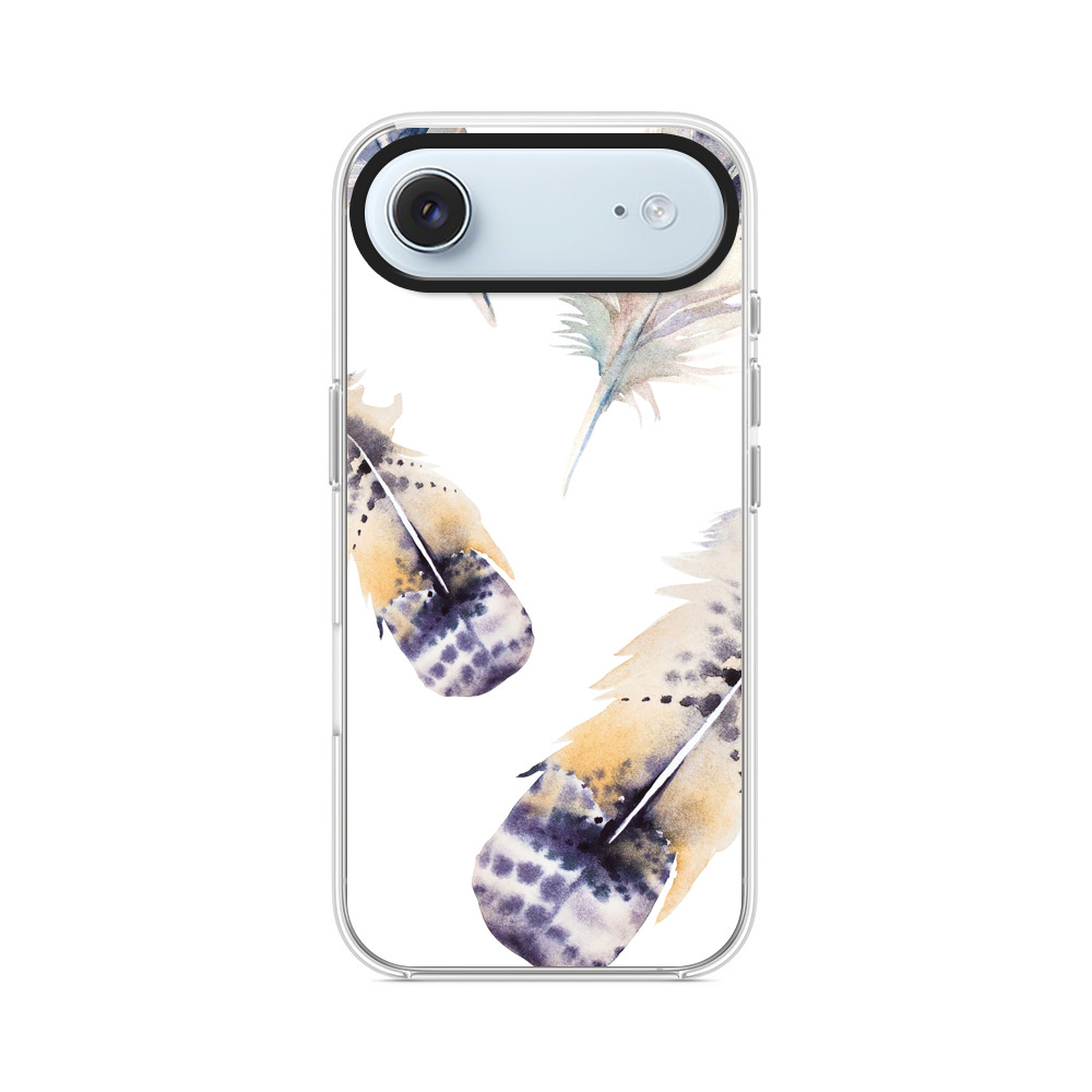 羽の水彩画 iPhone Airオリジナルケース