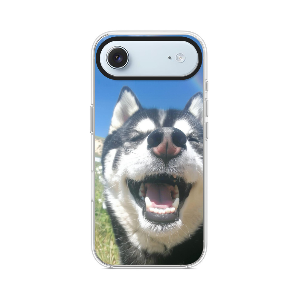 笑顔のハスキー犬 iPhone Airオリジナルケース