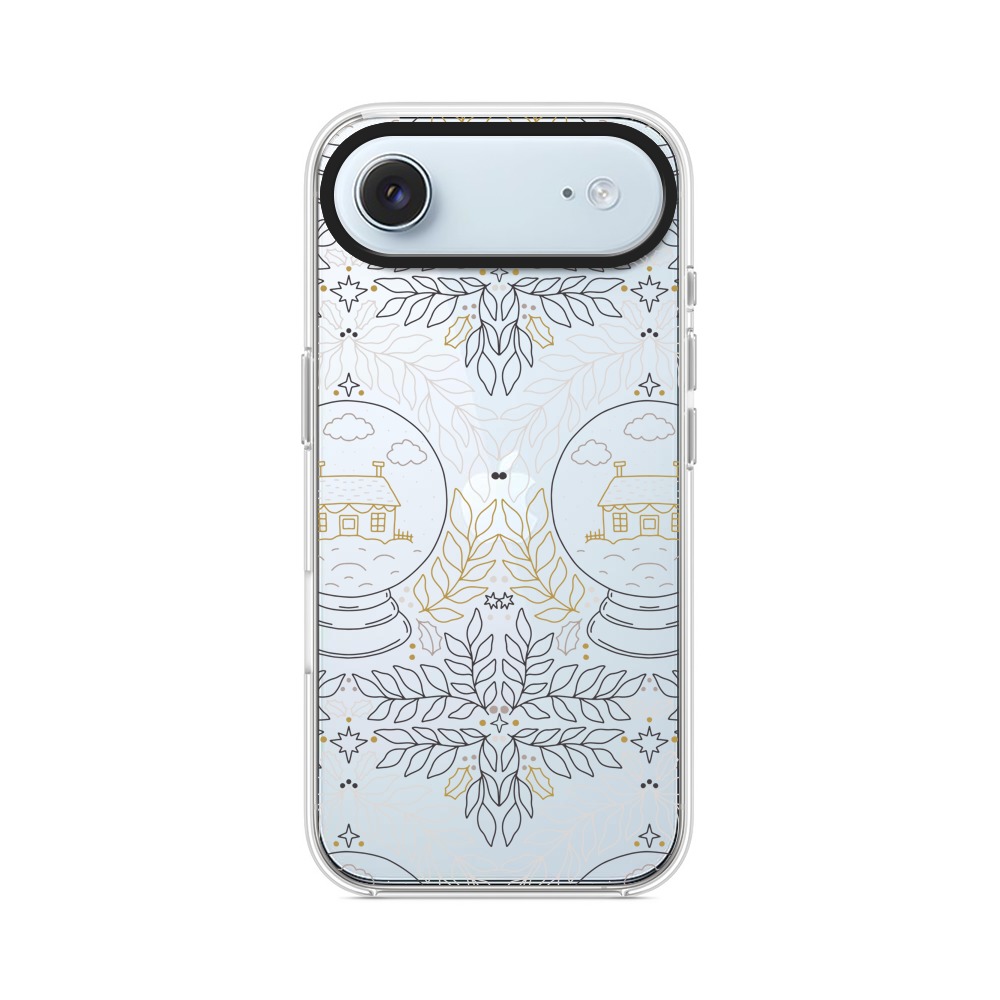 家と葉のパターン iPhone Airオリジナルケース