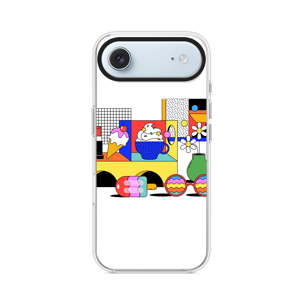 カラフルなアイスクリームとオブジェ iPhone Airオリジナルケース