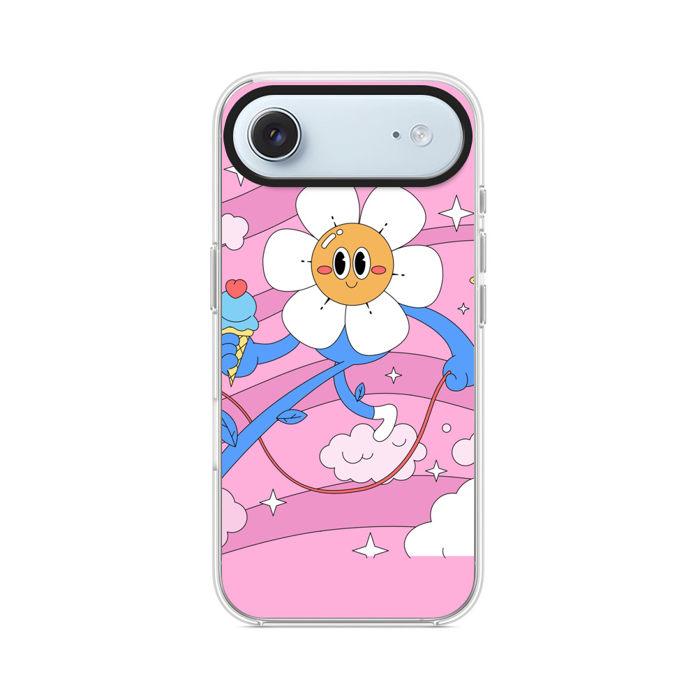 カラフルなキャラクターと花 iPhone Airオリジナルケース