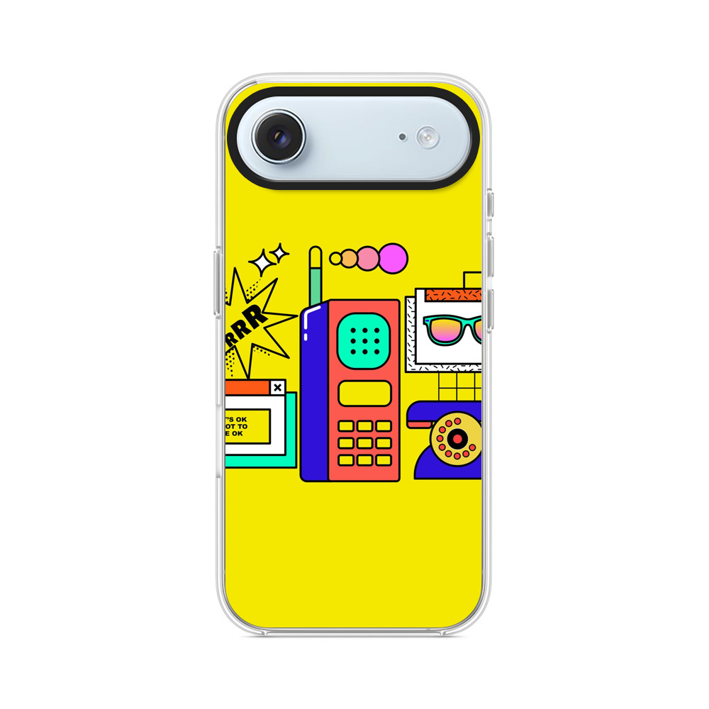 カラフルなレトロガジェット iPhone Airオリジナルケース