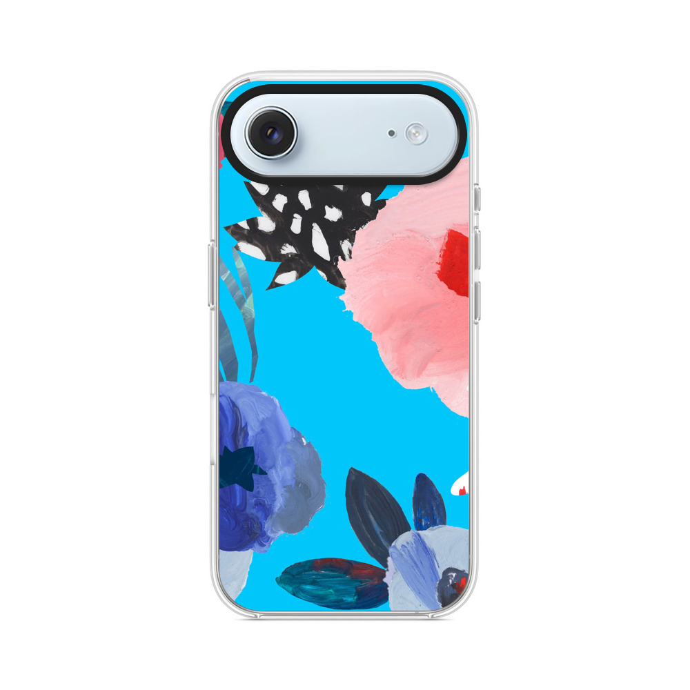 カラフルな抽象花模様 iPhone Airオリジナルケース