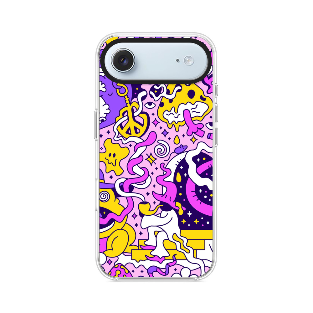 カラフルな不思議キャラクターの集合 iPhone Airオリジナルケース