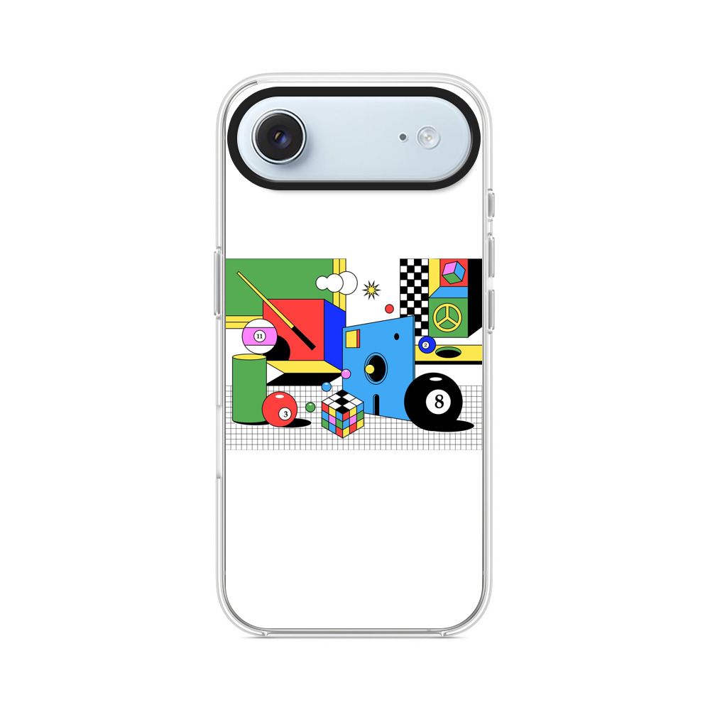 カラフルな幾何学模様 iPhone Airオリジナルケース