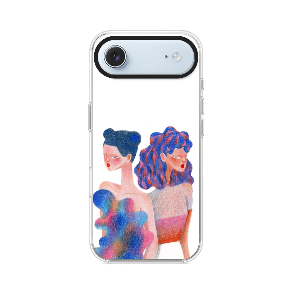 カラフルな女性のポートレート iPhone Airオリジナルケース