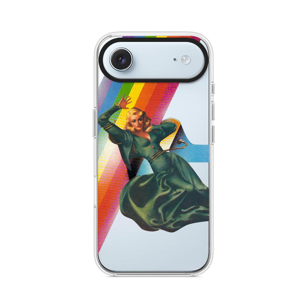 カラフルなレインボーのアート iPhone Airオリジナルケース