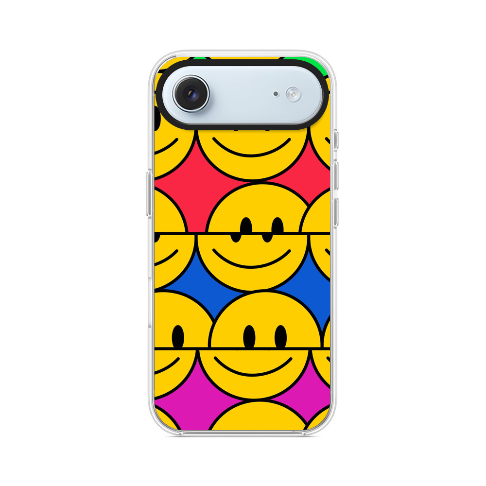 カラフルなスマイリーフェイスパターン iPhone Airオリジナルケース