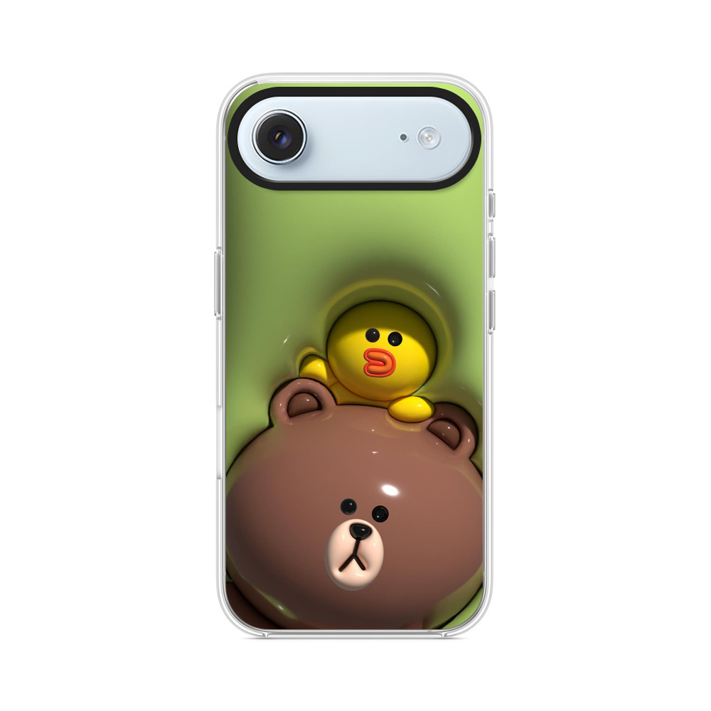 かわいいアヒルとクマ iPhone Airオリジナルケース