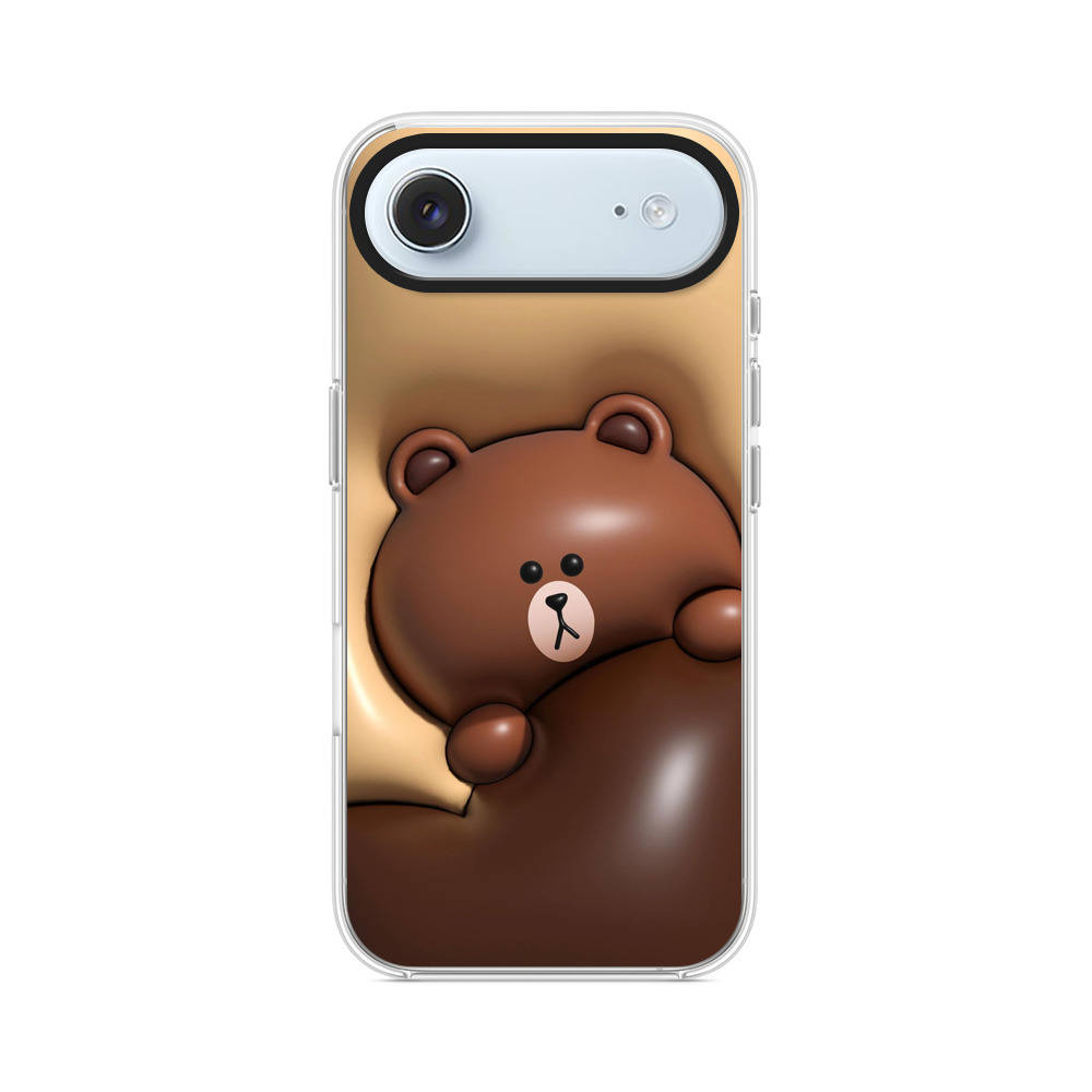 かわいいブラウンのクマ iPhone Airオリジナルケース
