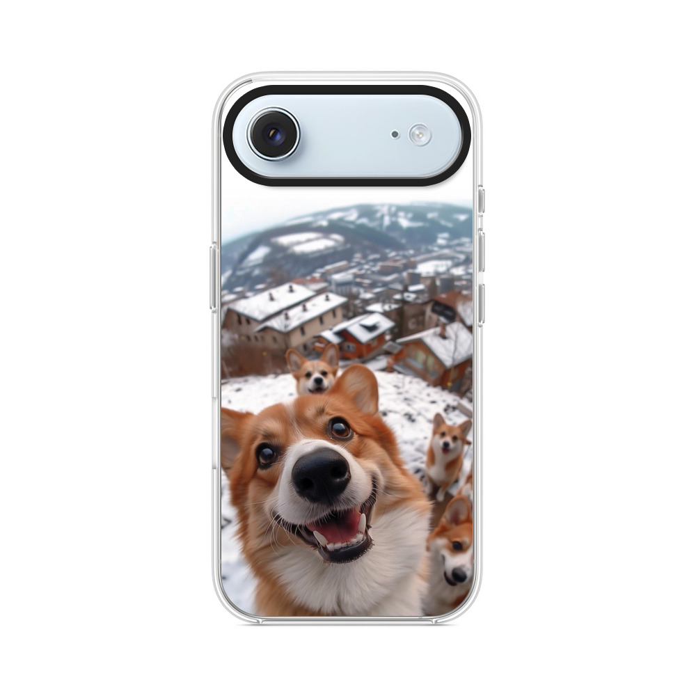 コーギー犬と雪景色 iPhone Airオリジナルケース