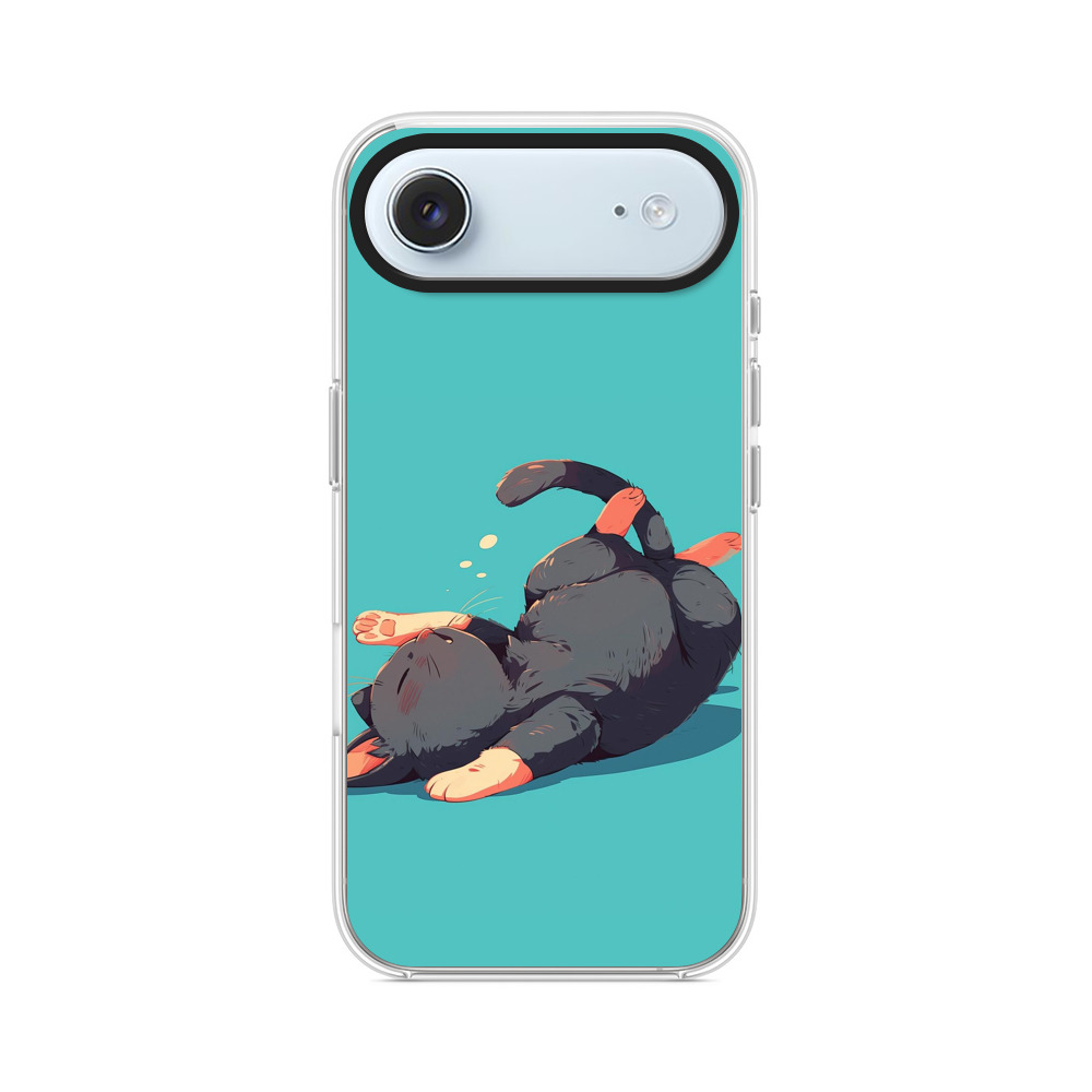 かわいい黒猫 iPhone Airオリジナルケース
