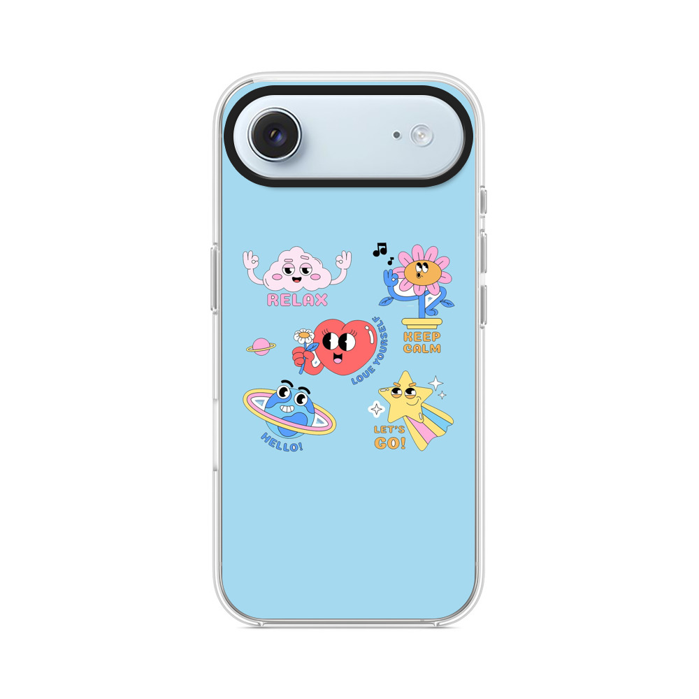かわいいキャラクターの群れ iPhone Airオリジナルケース