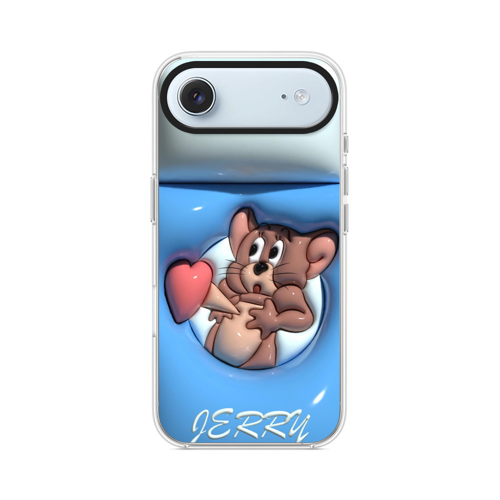 かわいいネズミとハート iPhone Airオリジナルケース