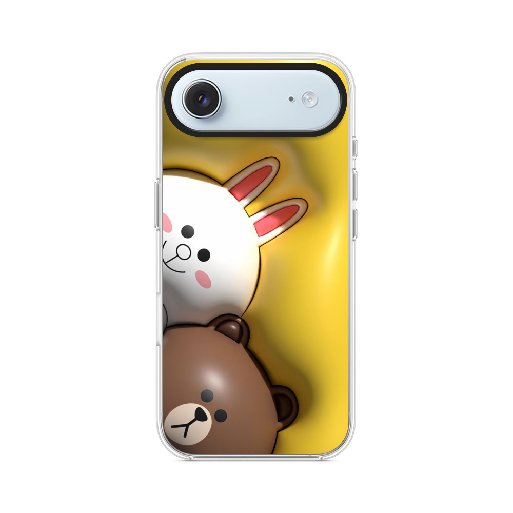 かわいいウサギとクマ iPhone Airオリジナルケース