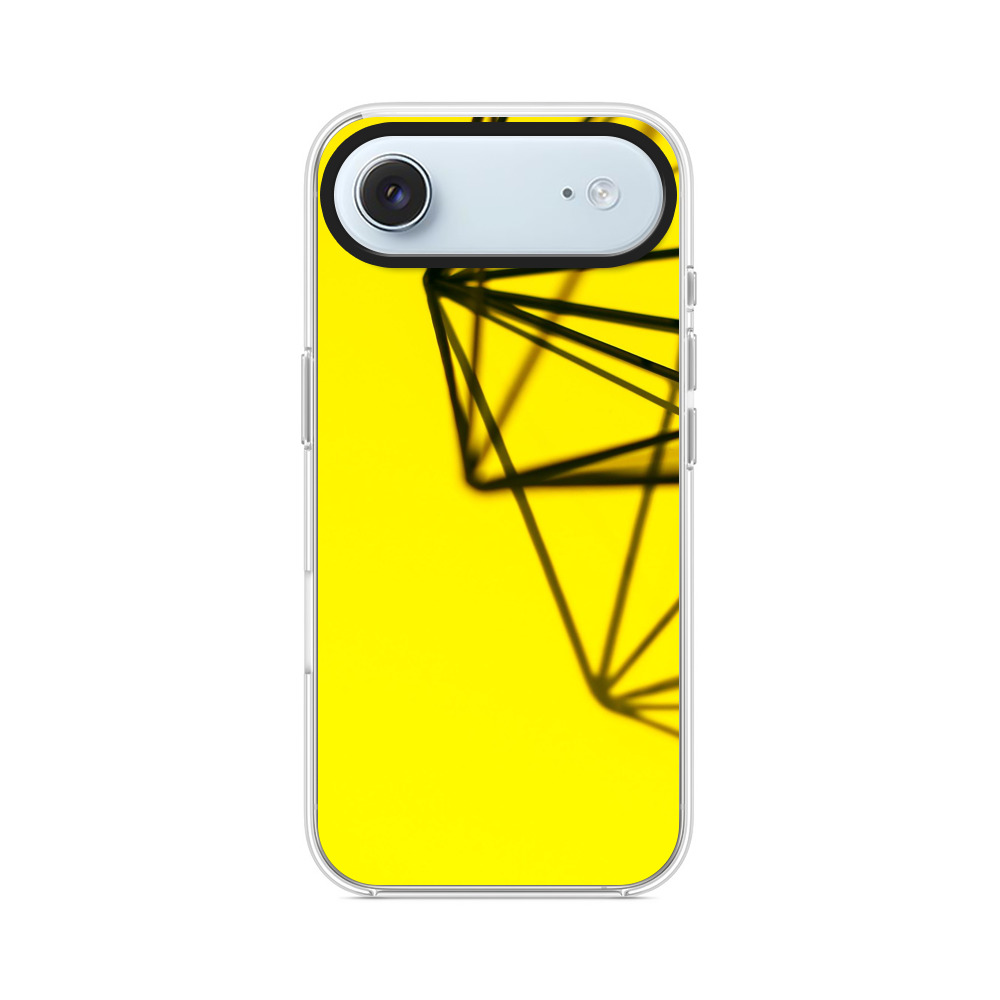 幾何学的な影と黄色 iPhone Airオリジナルケース