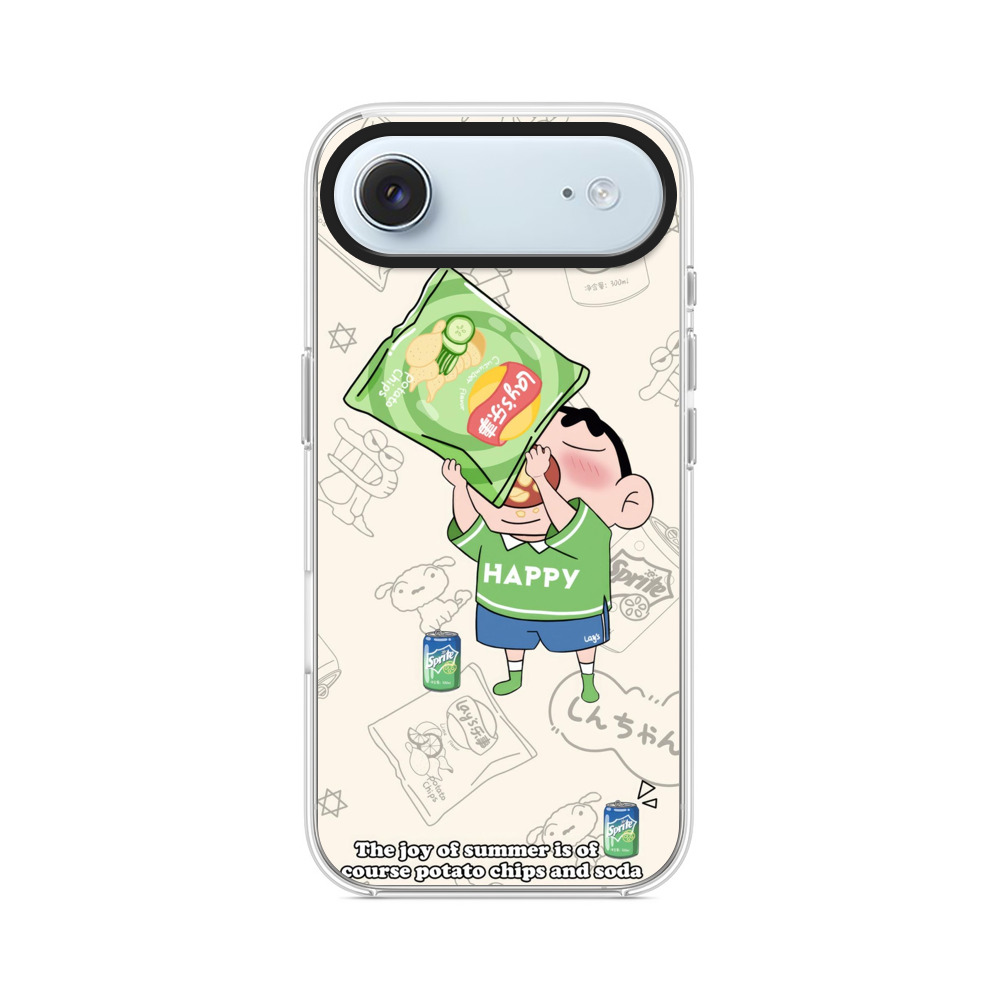 大きなポテトチップスを食べる子供 iPhone Airオリジナルケース