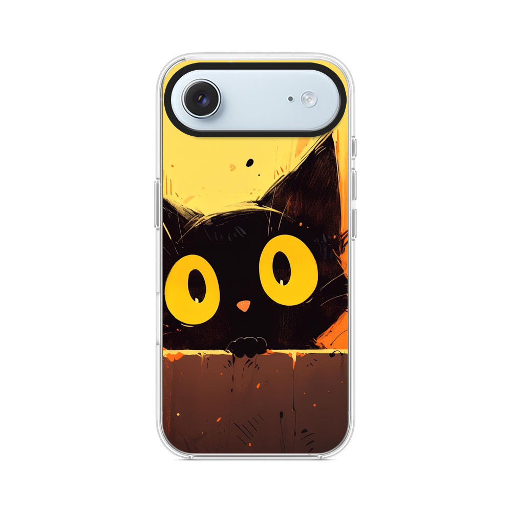 黒猫のイラスト iPhone Airオリジナルケース