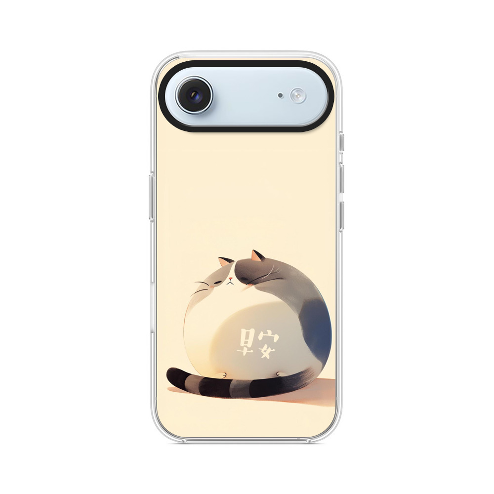 まんまる猫のイラスト iPhone Airオリジナルケース