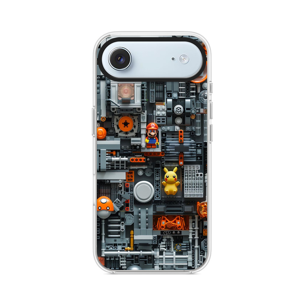 マリオとピカチュウの機械部品 iPhone Airオリジナルケース