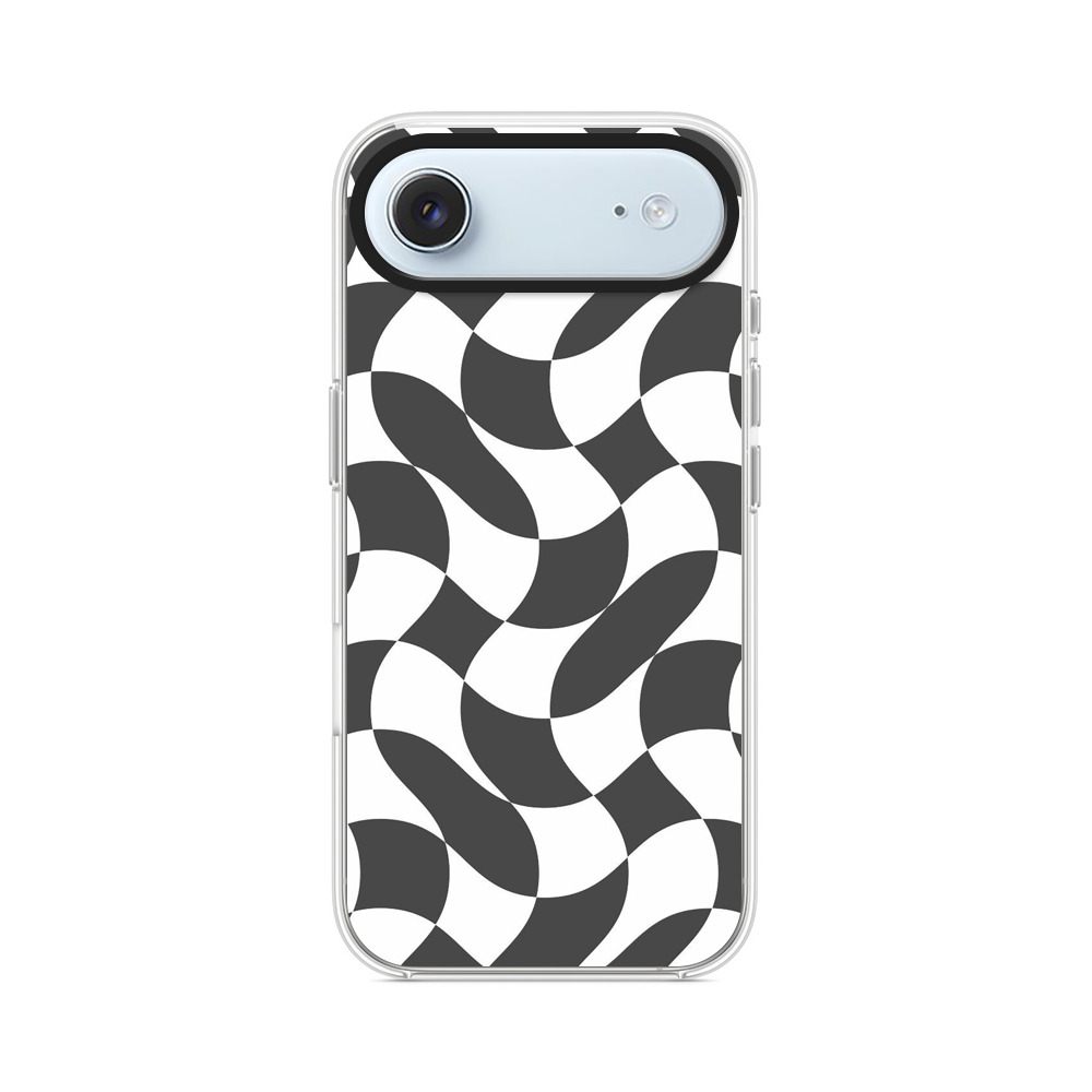 モノクロの幾何学模様 iPhone Airオリジナルケース