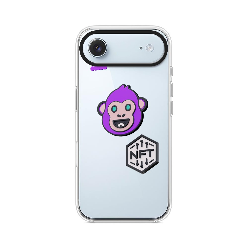 紫色の猿のキャラクター iPhone Airオリジナルケース