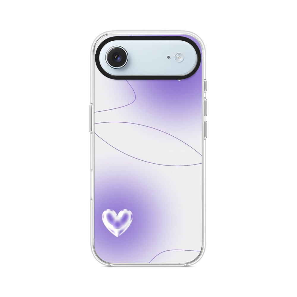 紫色のハート iPhone Airオリジナルケース
