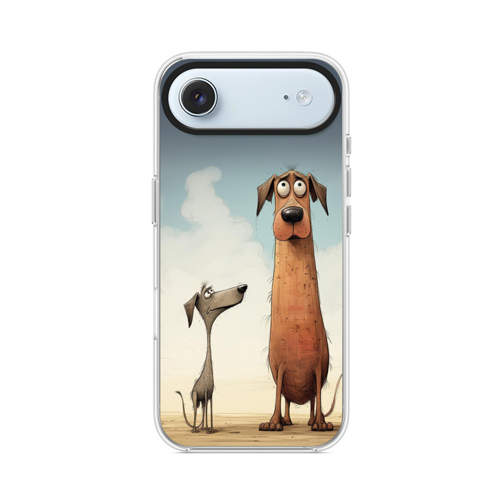 長い胴犬と小犬 iPhone Airオリジナルケース