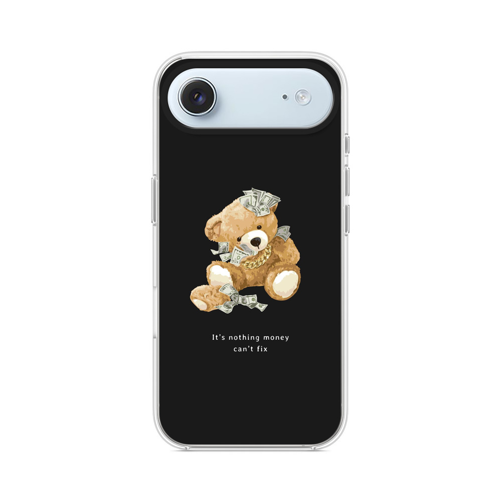 お金に囲まれたクマのぬいぐるみ iPhone Airオリジナルケース