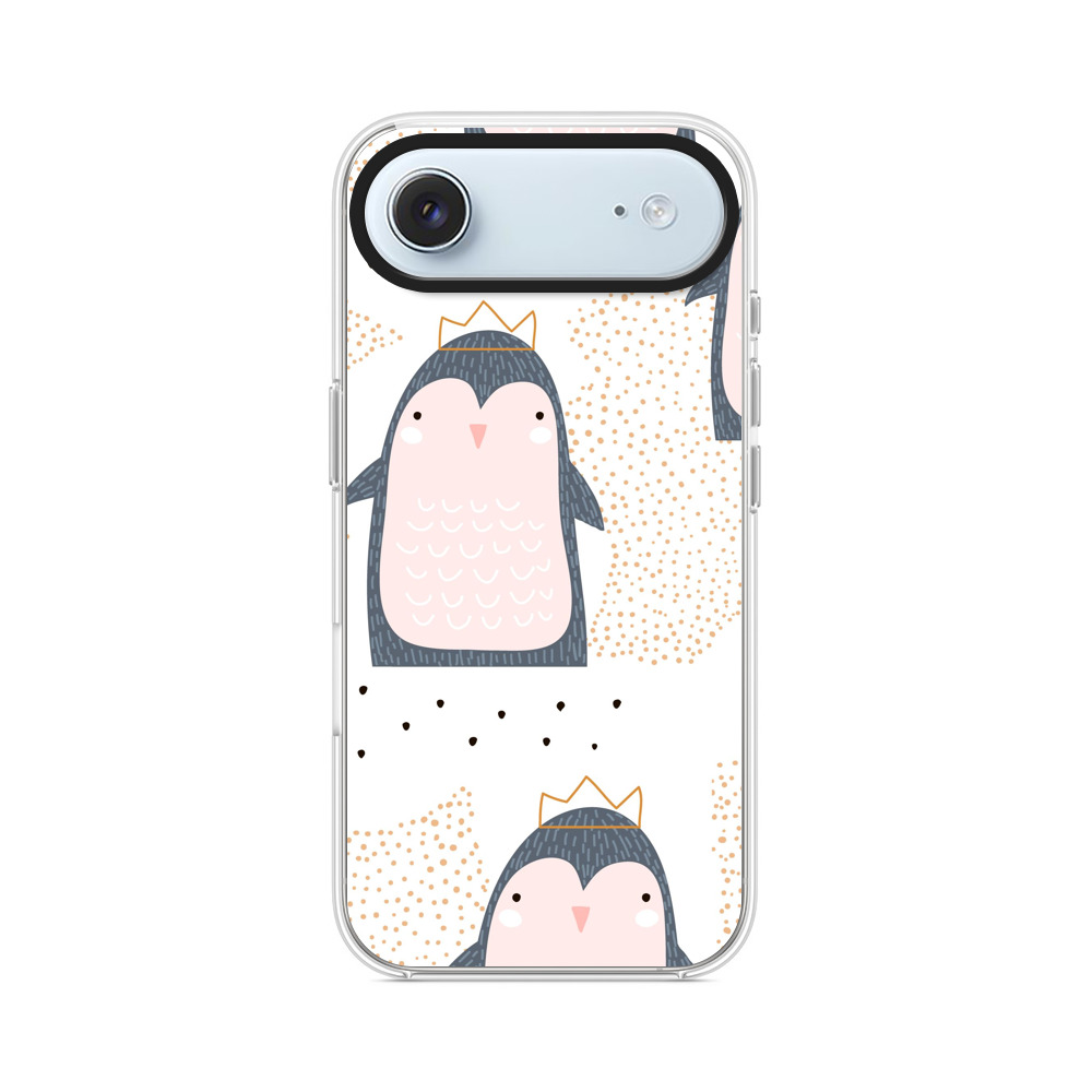 王冠をかぶったペンギンのパターン iPhone Airオリジナルケース
