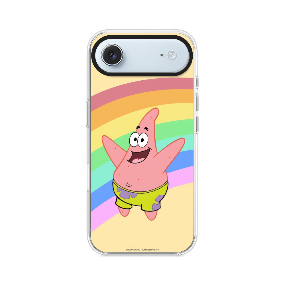 ピンクヒトデと虹 iPhone Airオリジナルケース