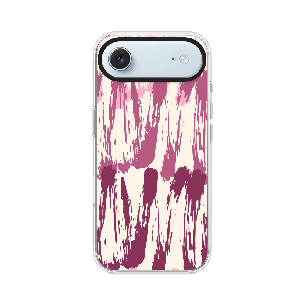 ピンクの抽象ブラシストローク模様 iPhone Airオリジナルケース