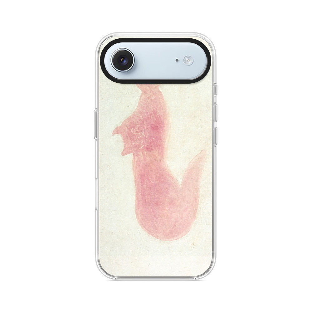 ピンクのキツネシルエット iPhone Airオリジナルケース