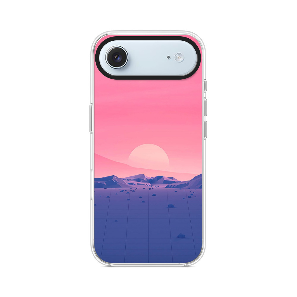 ピンク夕焼けの山景色 iPhone Airオリジナルケース