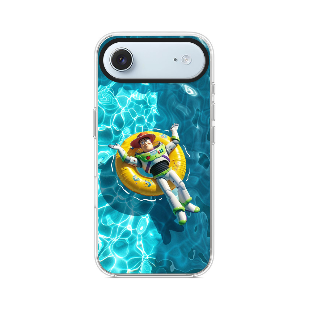 浮き輪の宇宙飛行士フィギュア iPhone Airオリジナルケース