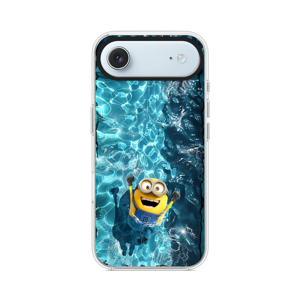 プールの水面とミニオン iPhone Airオリジナルケース