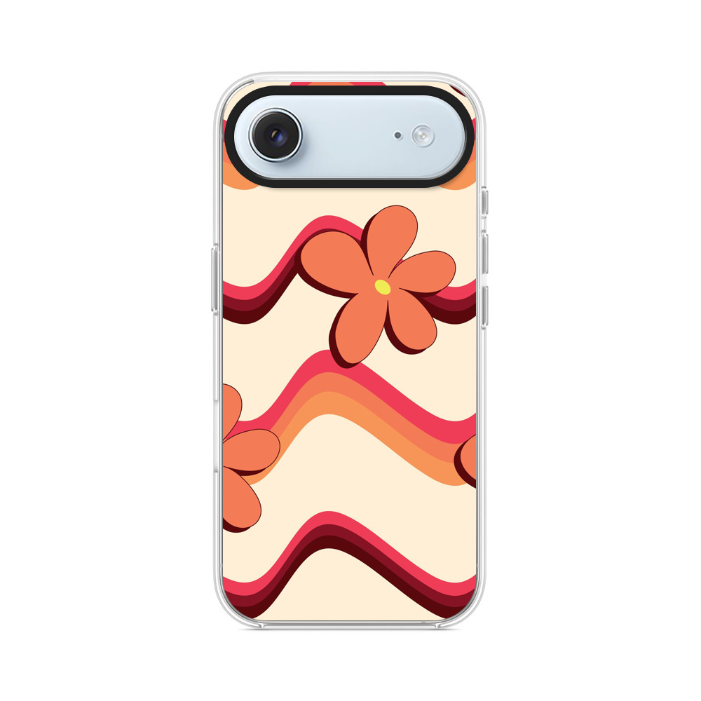 レトロフラワーパターン iPhone Airオリジナルケース