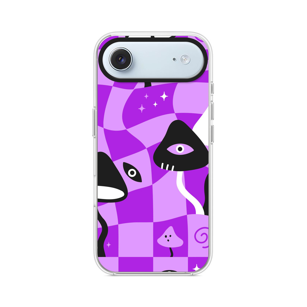 サイケデリックなキノコパターン iPhone Airオリジナルケース