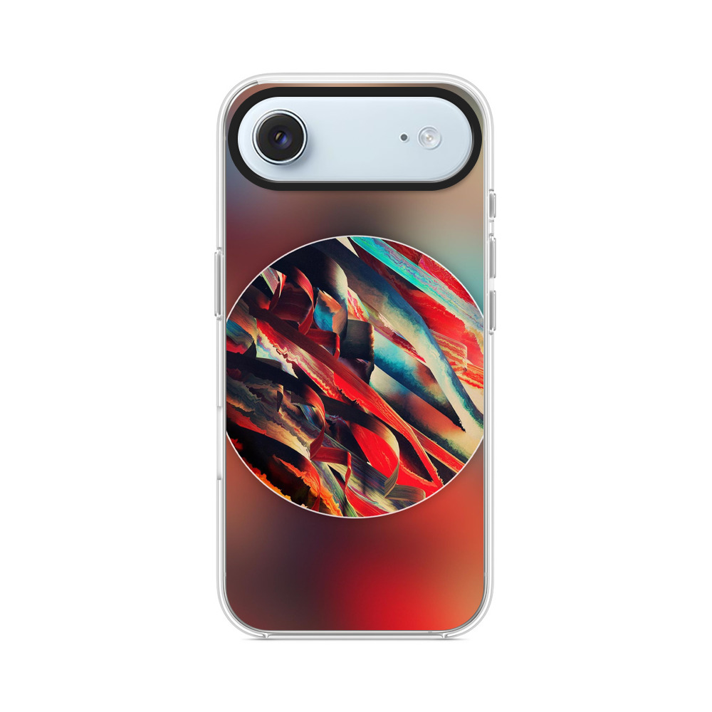 赤と青の抽象幾何学 iPhone Airオリジナルケース