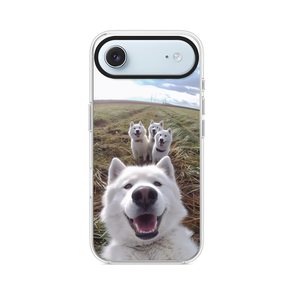 並ぶ白い犬たち iPhone Airオリジナルケース