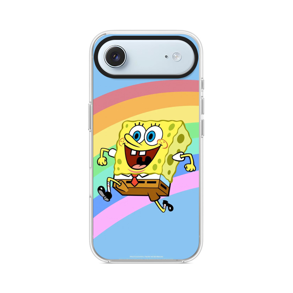 虹と元気なスポンジボブ iPhone Airオリジナルケース