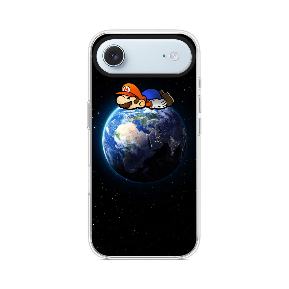 地球で寝るマリオ iPhone Airオリジナルケース