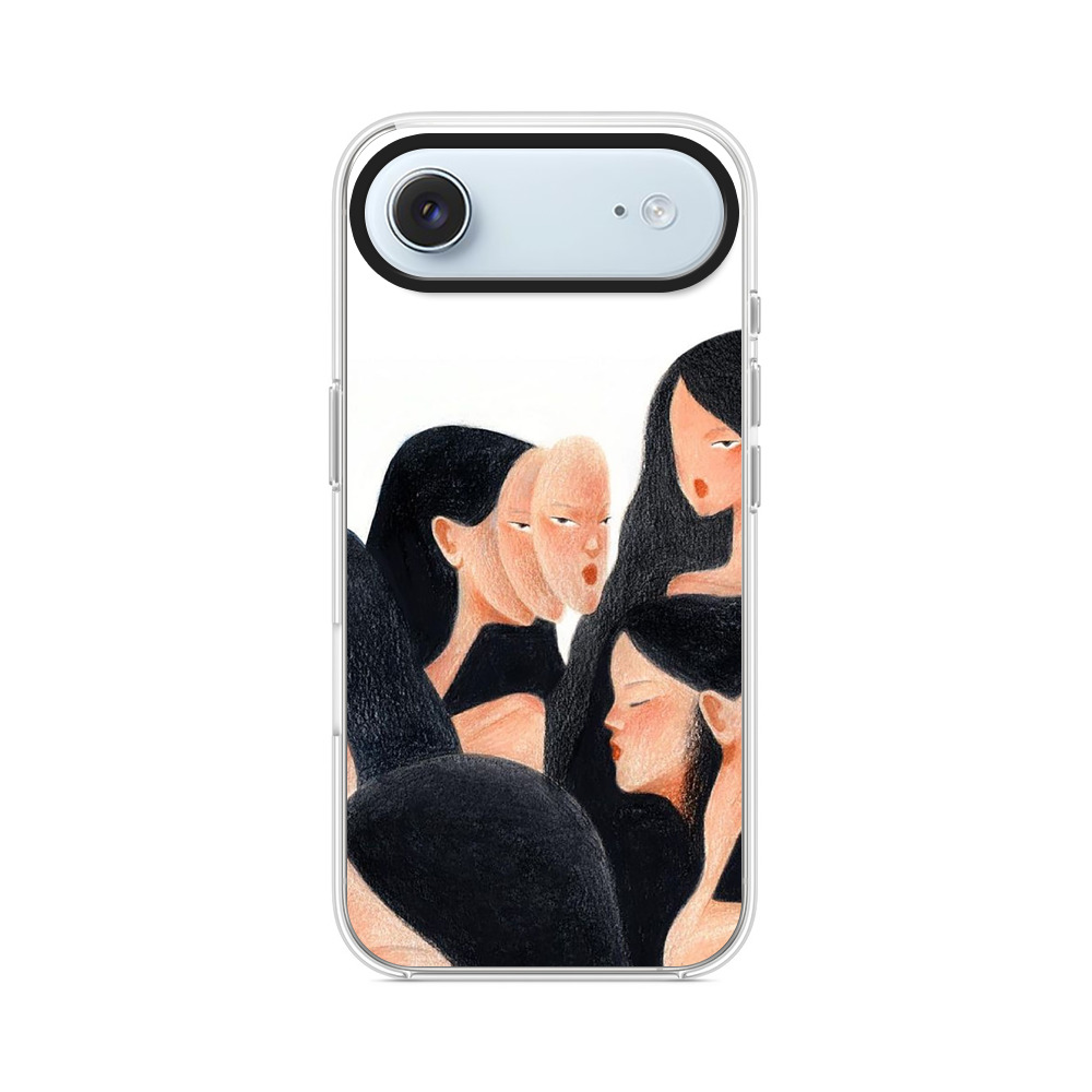 多面の女性のイラスト iPhone Airオリジナルケース