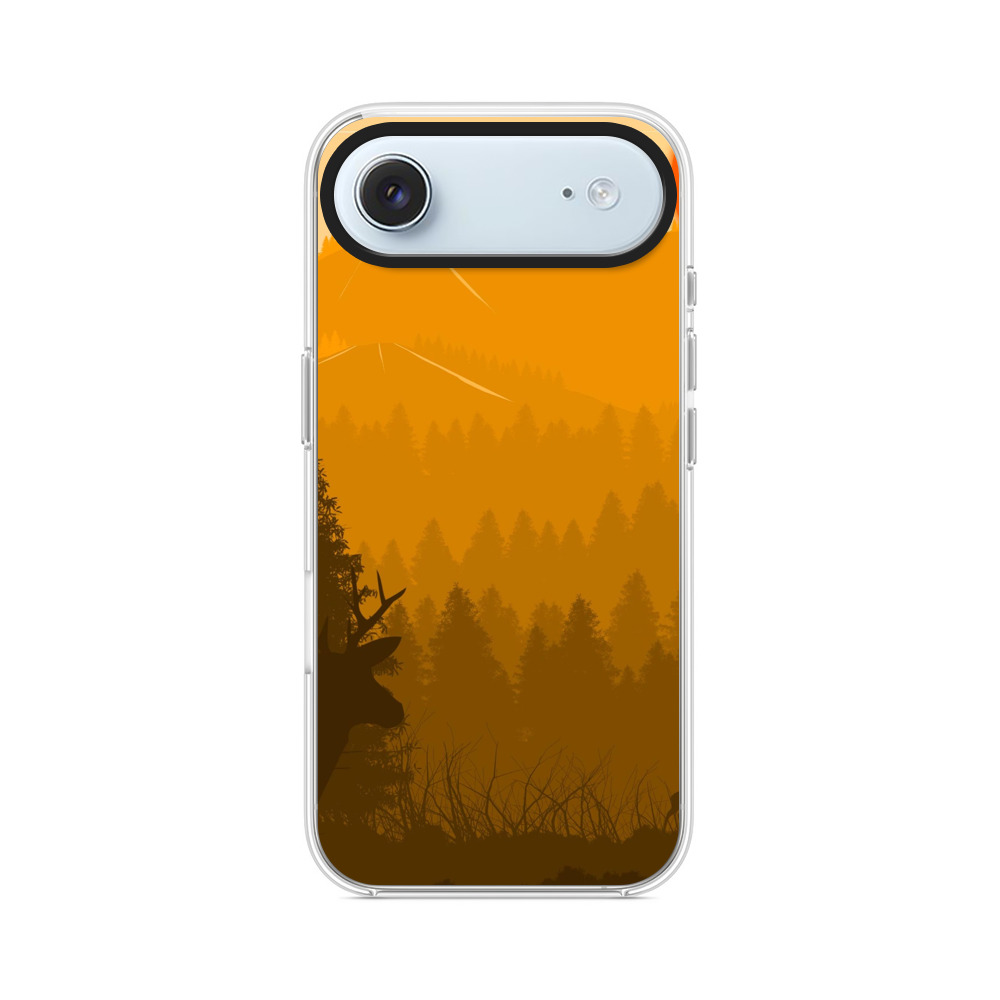 黄昏の山とシカ iPhone Airオリジナルケース