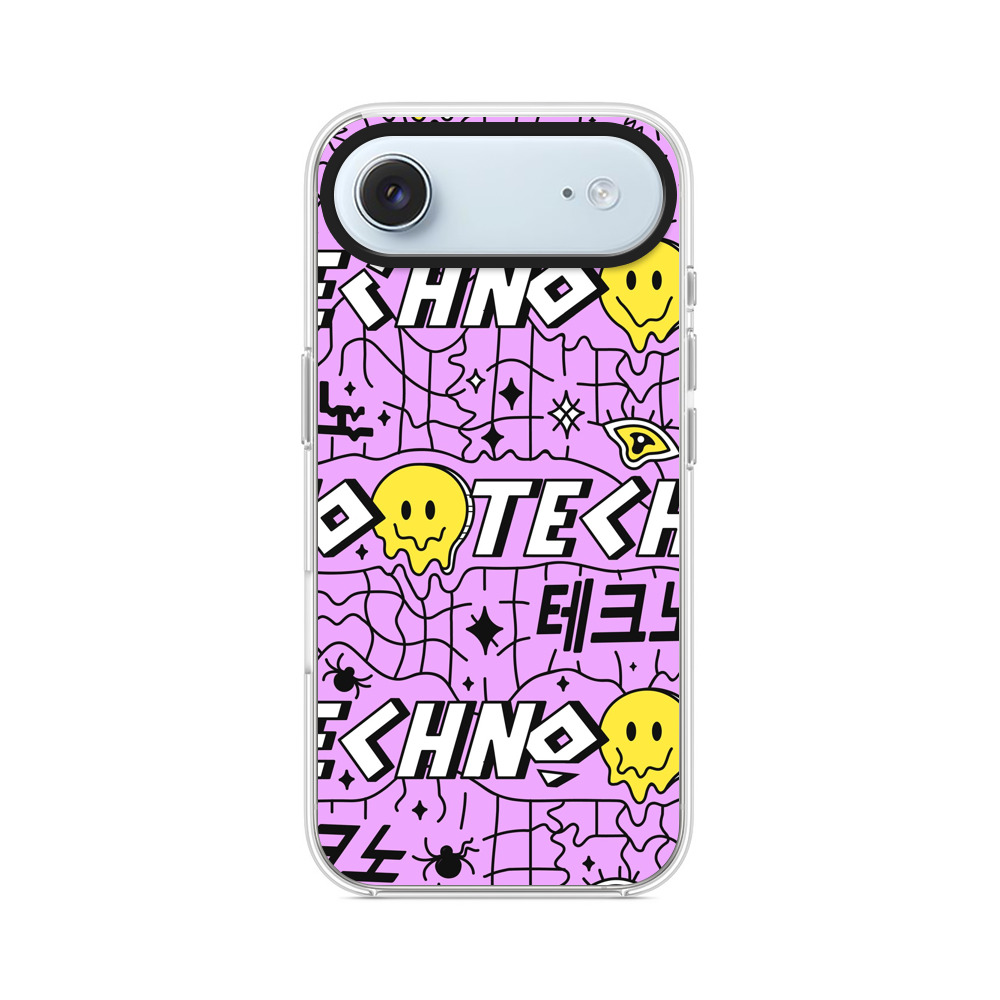 テクノミュージックパターン iPhone Airオリジナルケース