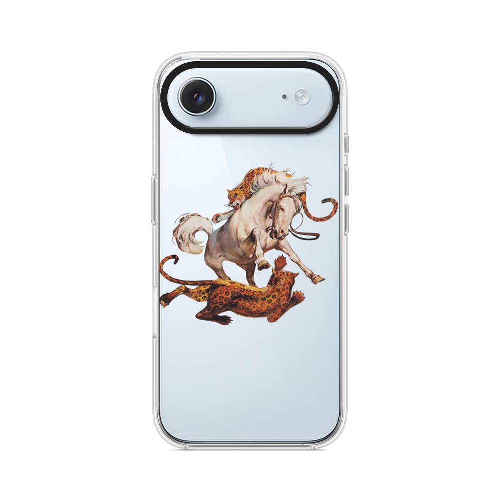 馬とヒョウの戦い iPhone Airオリジナルケース