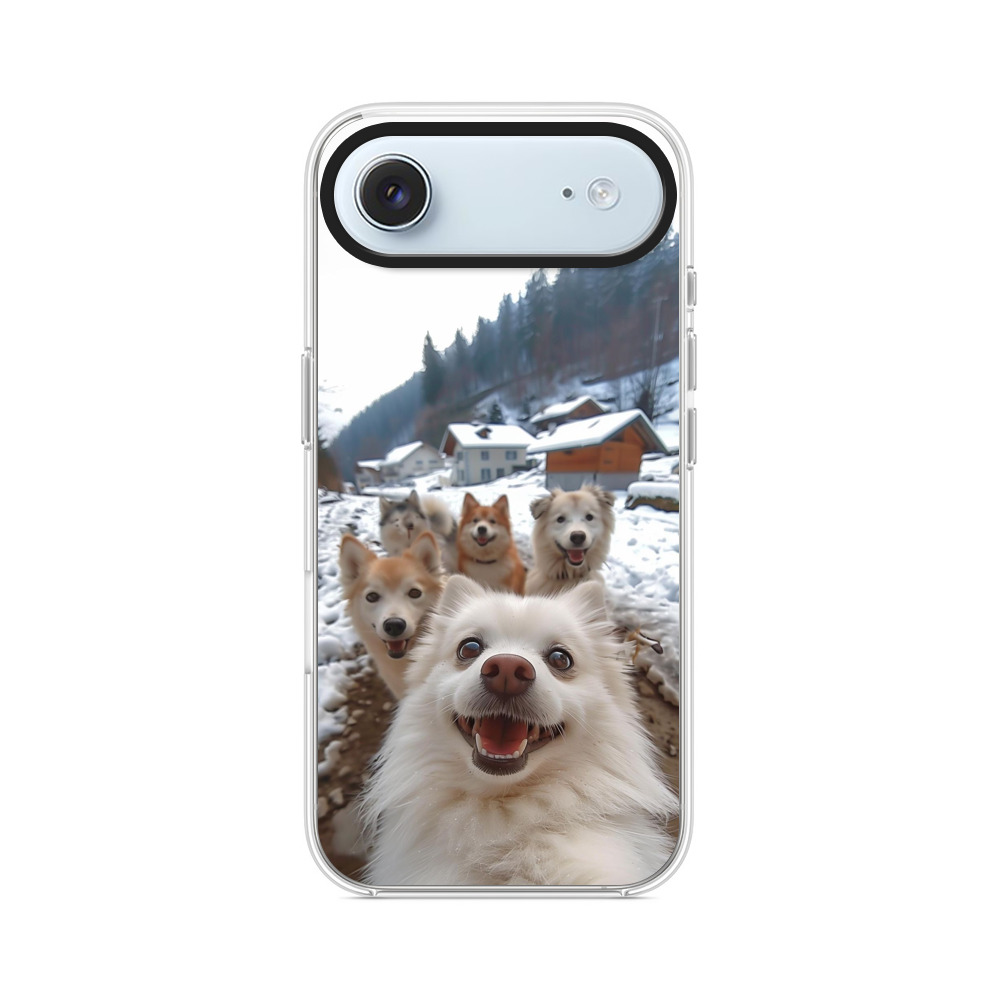 雪の中で5匹の犬 iPhone Airオリジナルケース