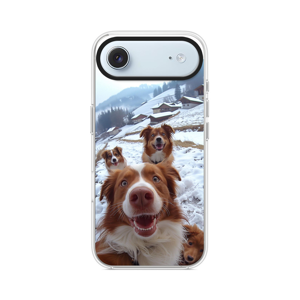 雪景色の犬たち iPhone Airオリジナルケース
