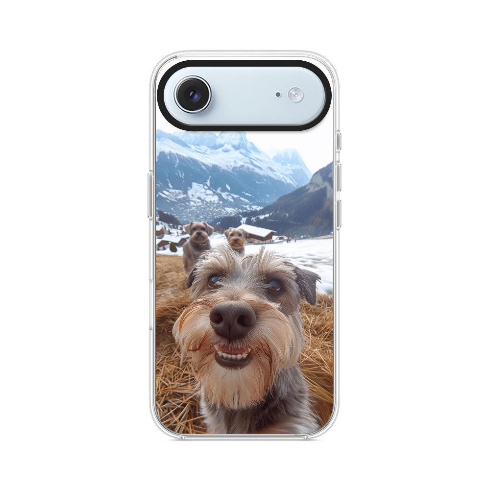 雪山犬のセルフィー iPhone Airオリジナルケース